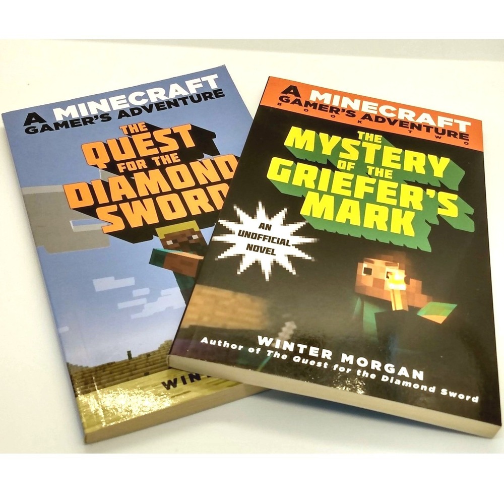 ADVENTURE Books MINECRAFT Novels SET OF 2 Winter Morgan Videogame World Gamer